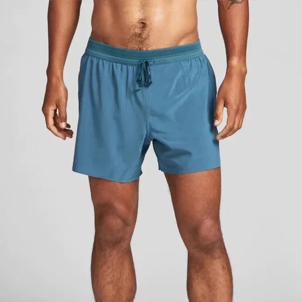 Like New Janji Janji Men's 5" AFO Middle Shorts Blue Large Running Shorts